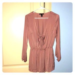 Pink long sleeve romper